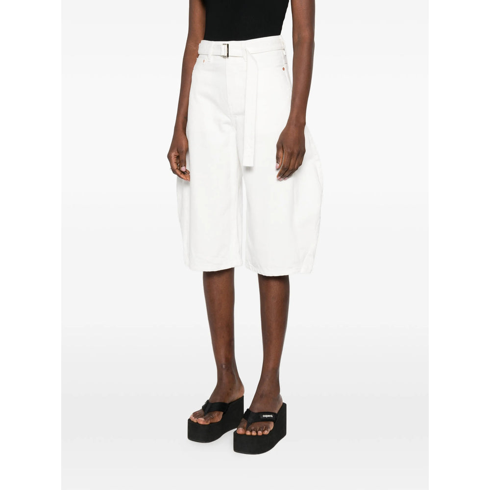 Sacai White Denim - Tapered Jeans Women SACAI