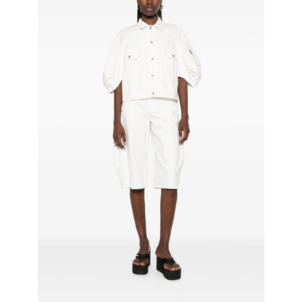 Sacai White Denim - Tapered Jeans Women SACAI