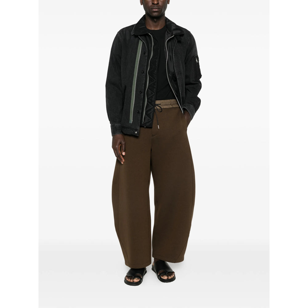 Sacai Brown Trousers - Wide-Leg Trousers Men SACAI