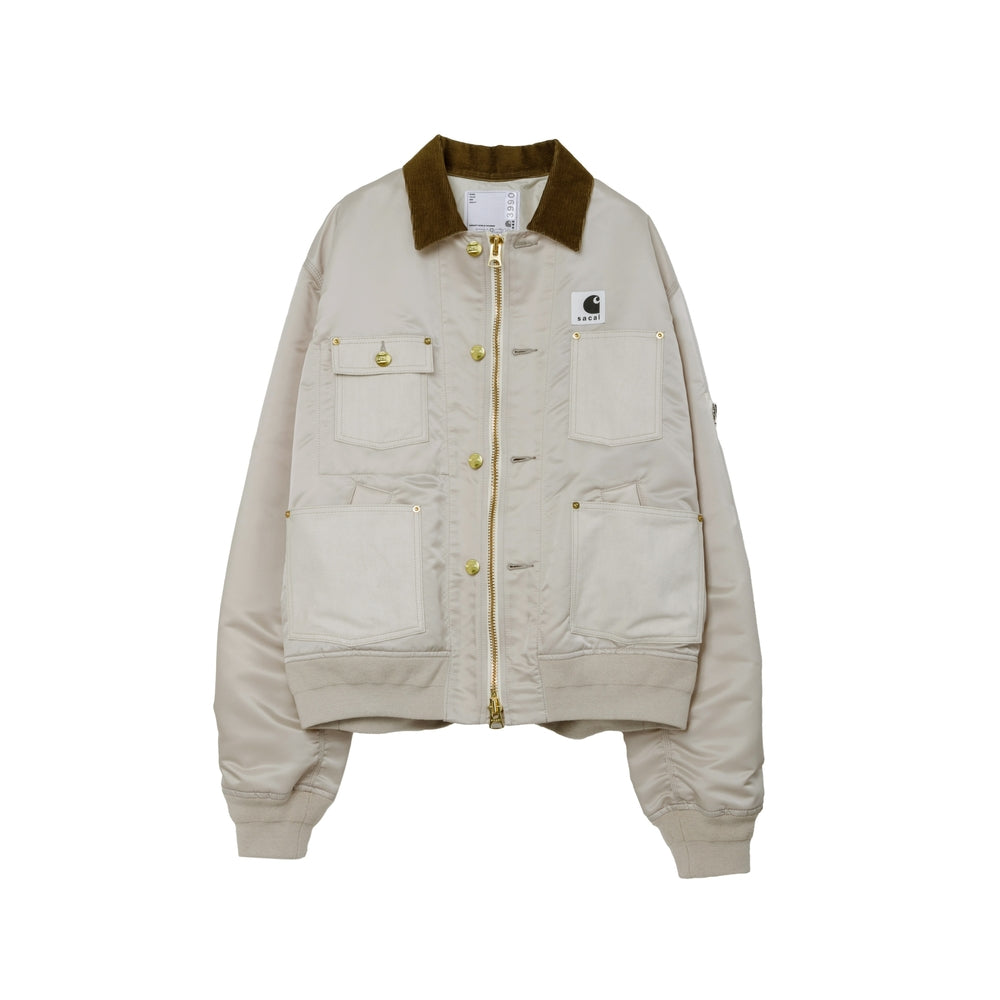 Sacai X Carhartt Neutrals Jackets - Padded & Down Jackets Men Sacai X Carhartt