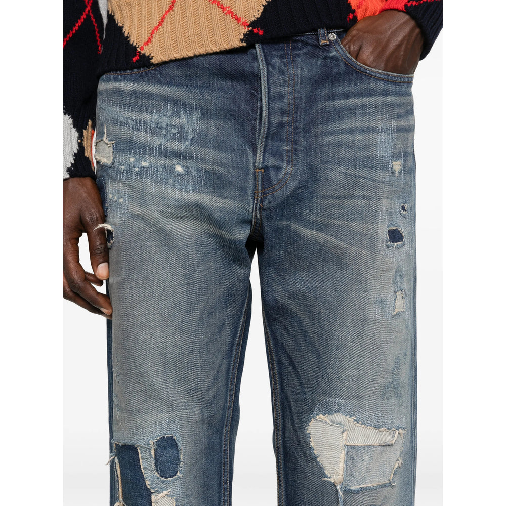 Jw Anderson Blue Denim - Regular & Straight-Leg Jeans Men J.W. ANDERSON