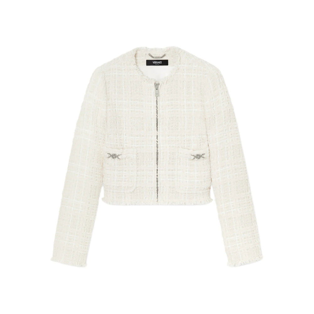 Versace Neutrals Jackets - Cropped Jackets Women VERSACE