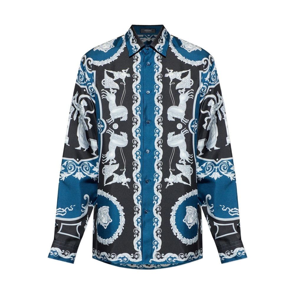 Versace Blue Shirts Men VERSACE