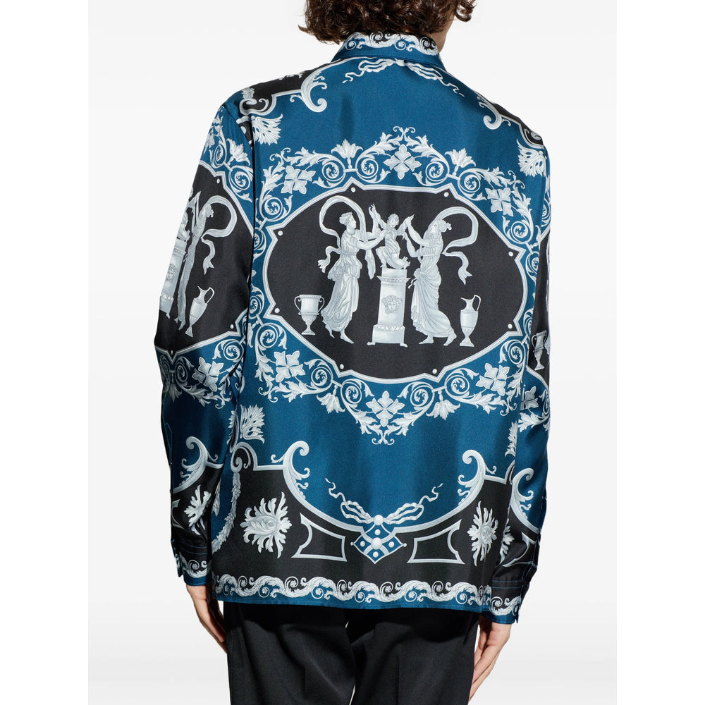 Versace Blue Shirts Men VERSACE