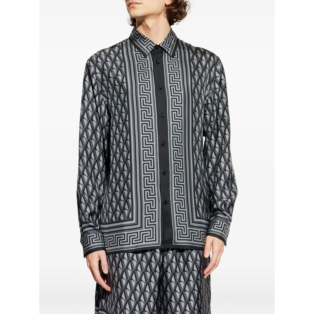 Versace Grey Shirts Men