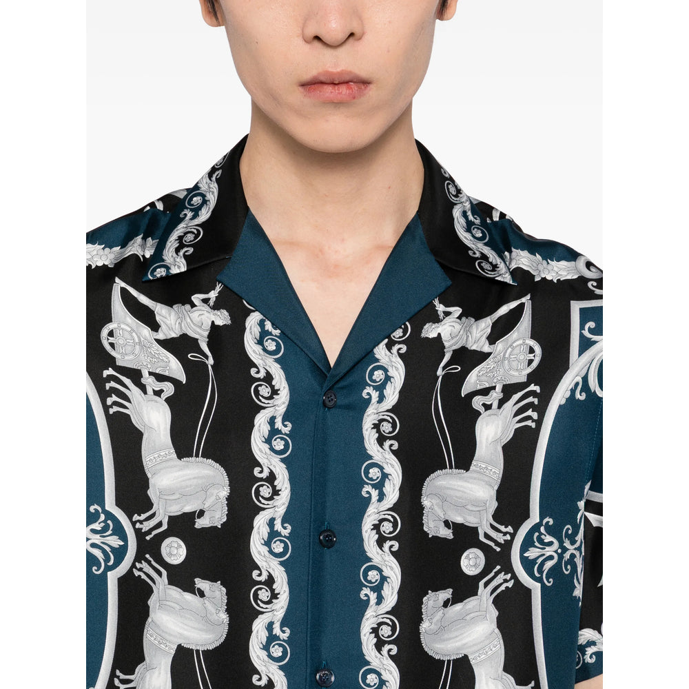 Versace Blue Shirts Men VERSACE