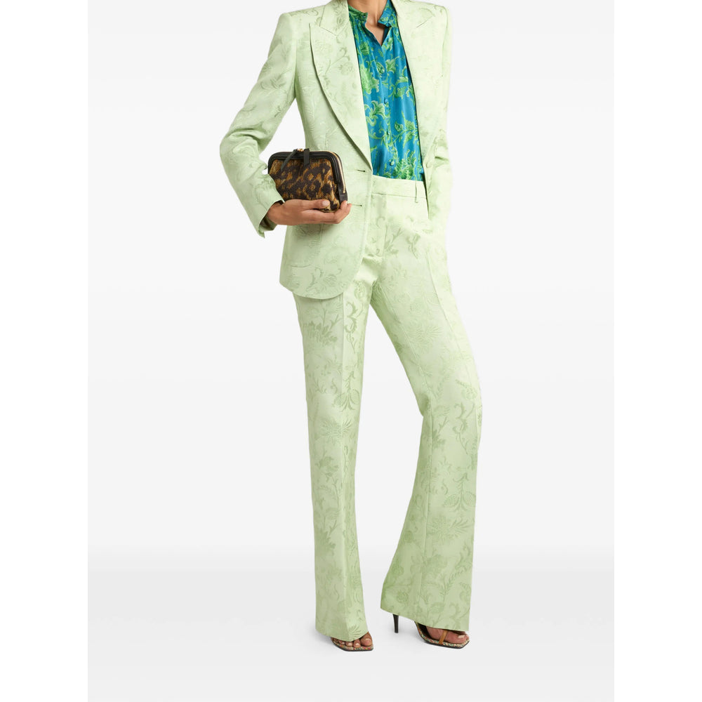 Etro Green Trousers - Flared Trousers Women ETRO