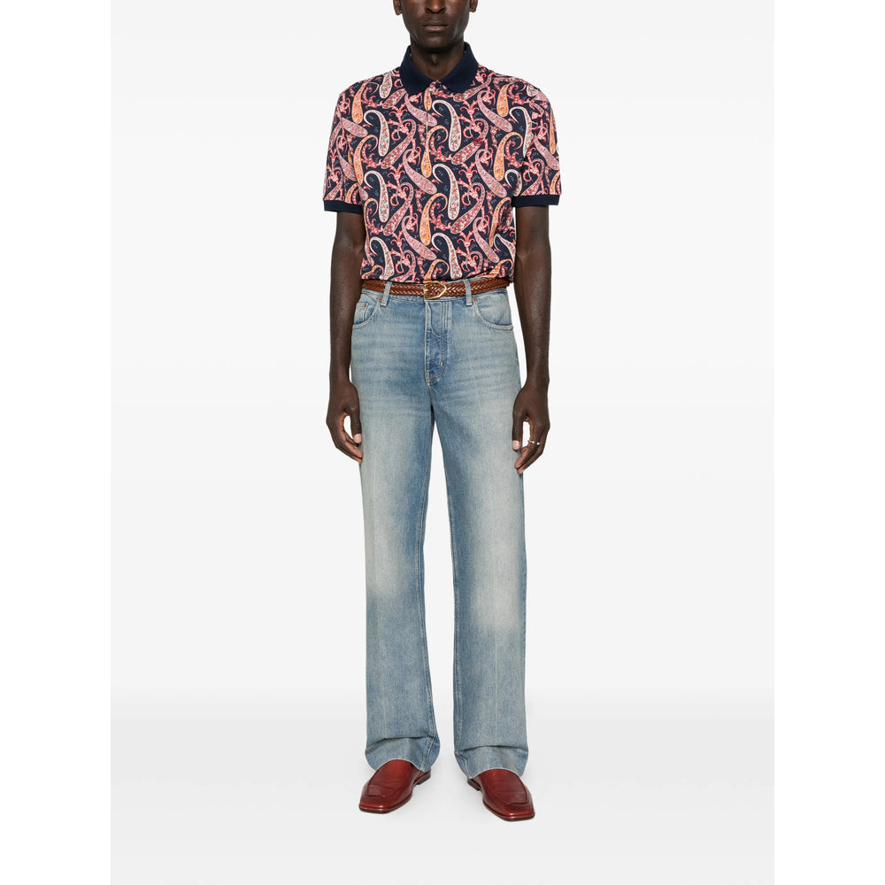 Etro Blue Polo Shirts Men ETRO