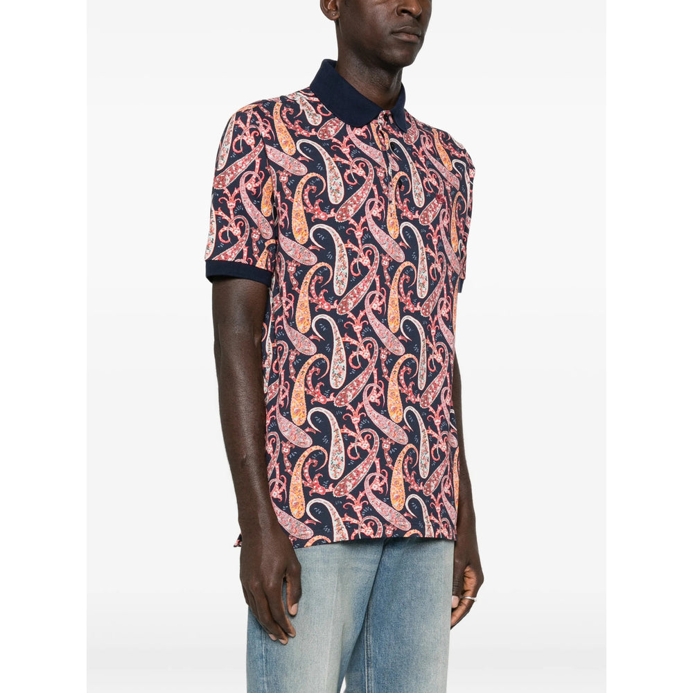 Etro Blue Polo Shirts Men ETRO