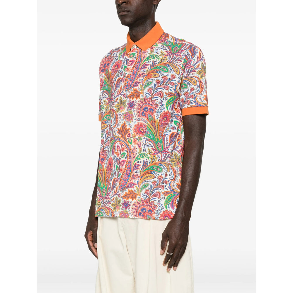 Etro Orange Polo Shirts Men ETRO
