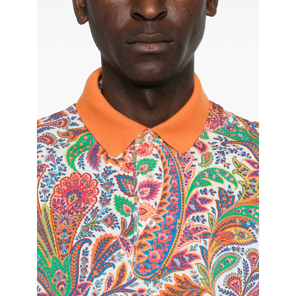 Etro Orange Polo Shirts Men ETRO
