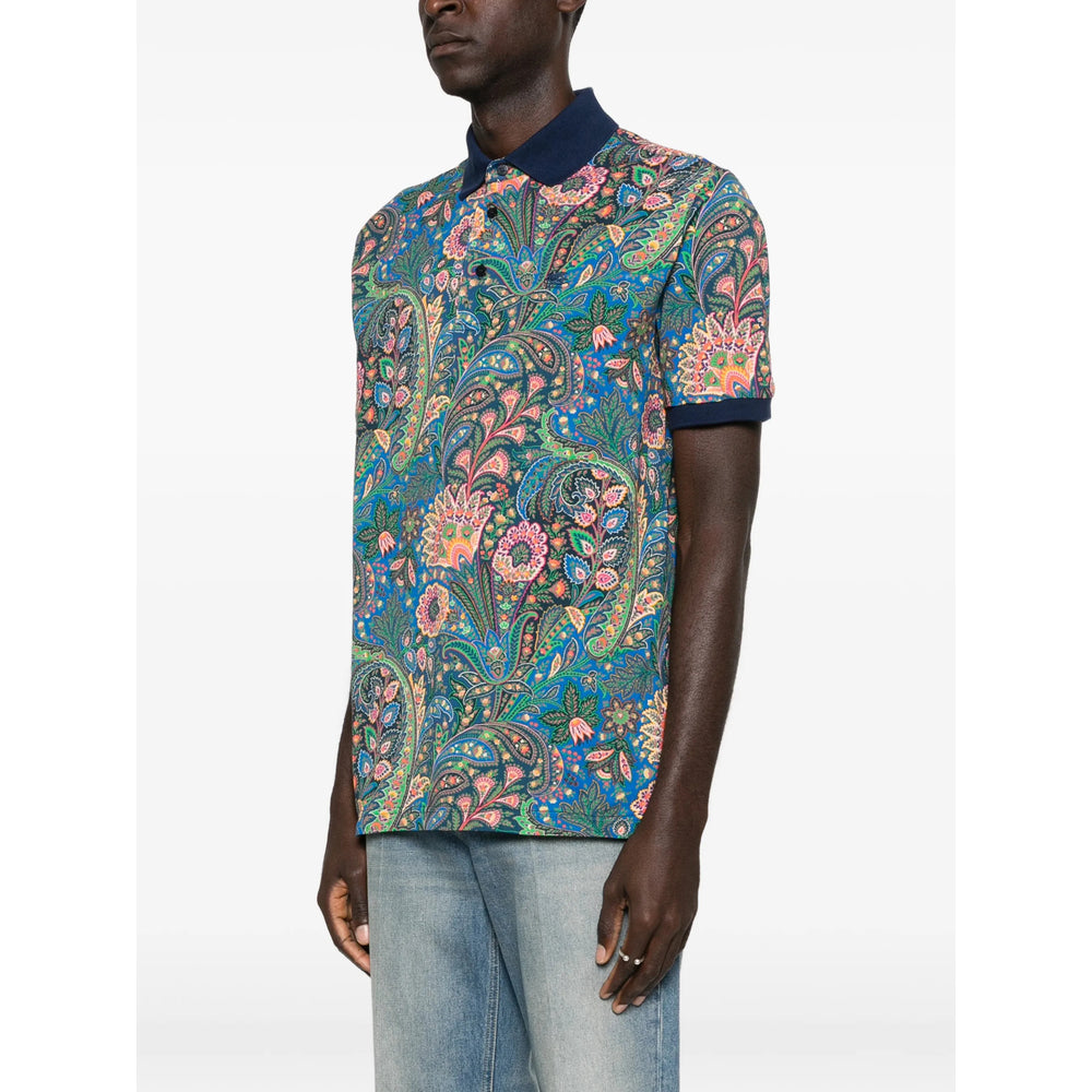 Etro Blue Polo Shirts Men ETRO