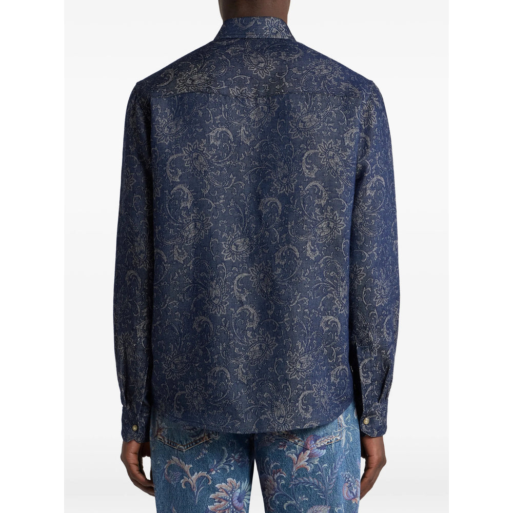 Etro Blue Shirts Men ETRO