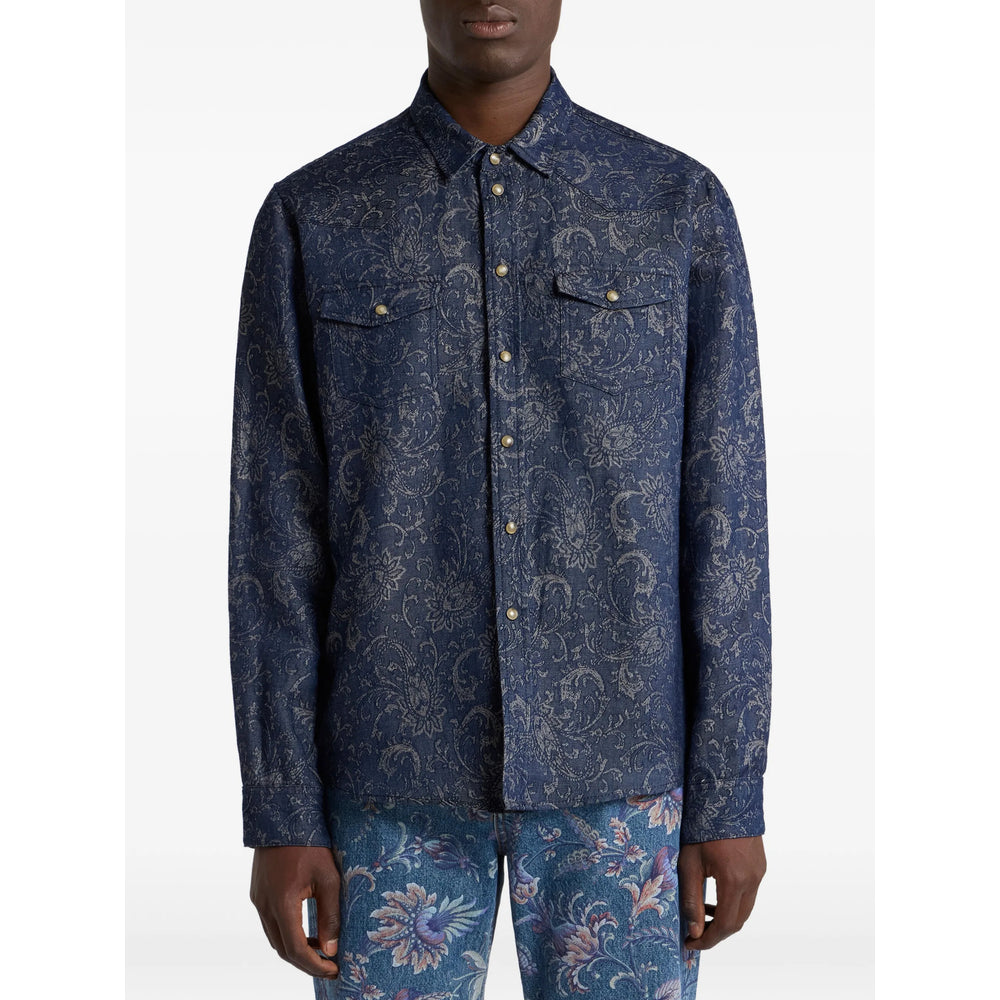 Etro Blue Shirts Men ETRO