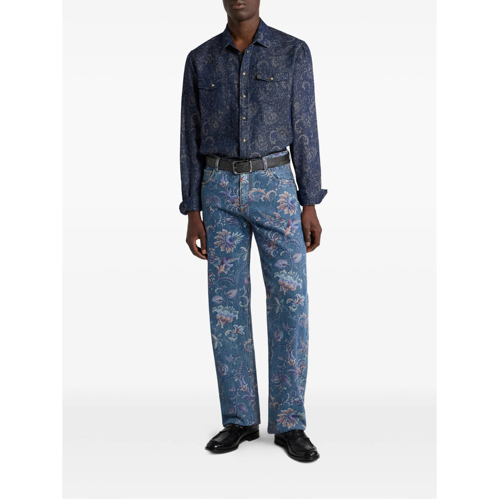 Etro Blue Shirts Men ETRO