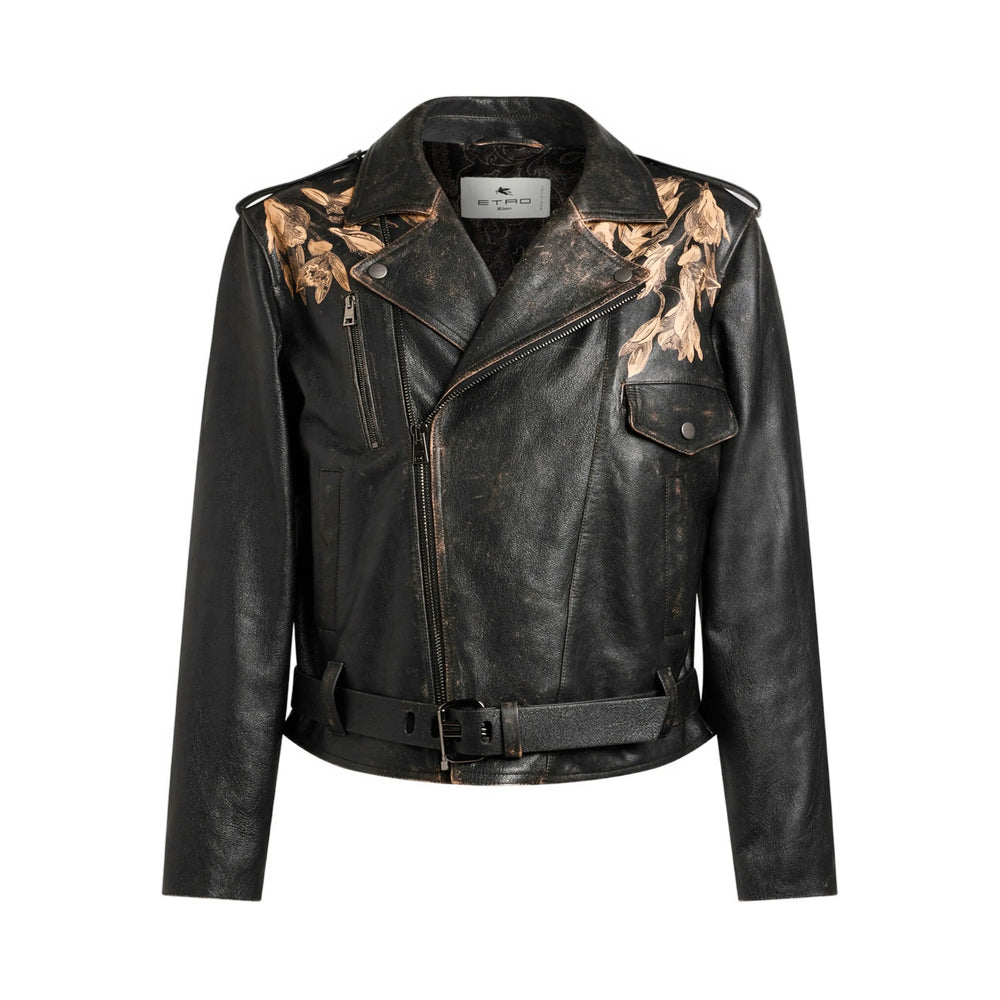Etro Black Jackets - Leather Jackets Men ETRO