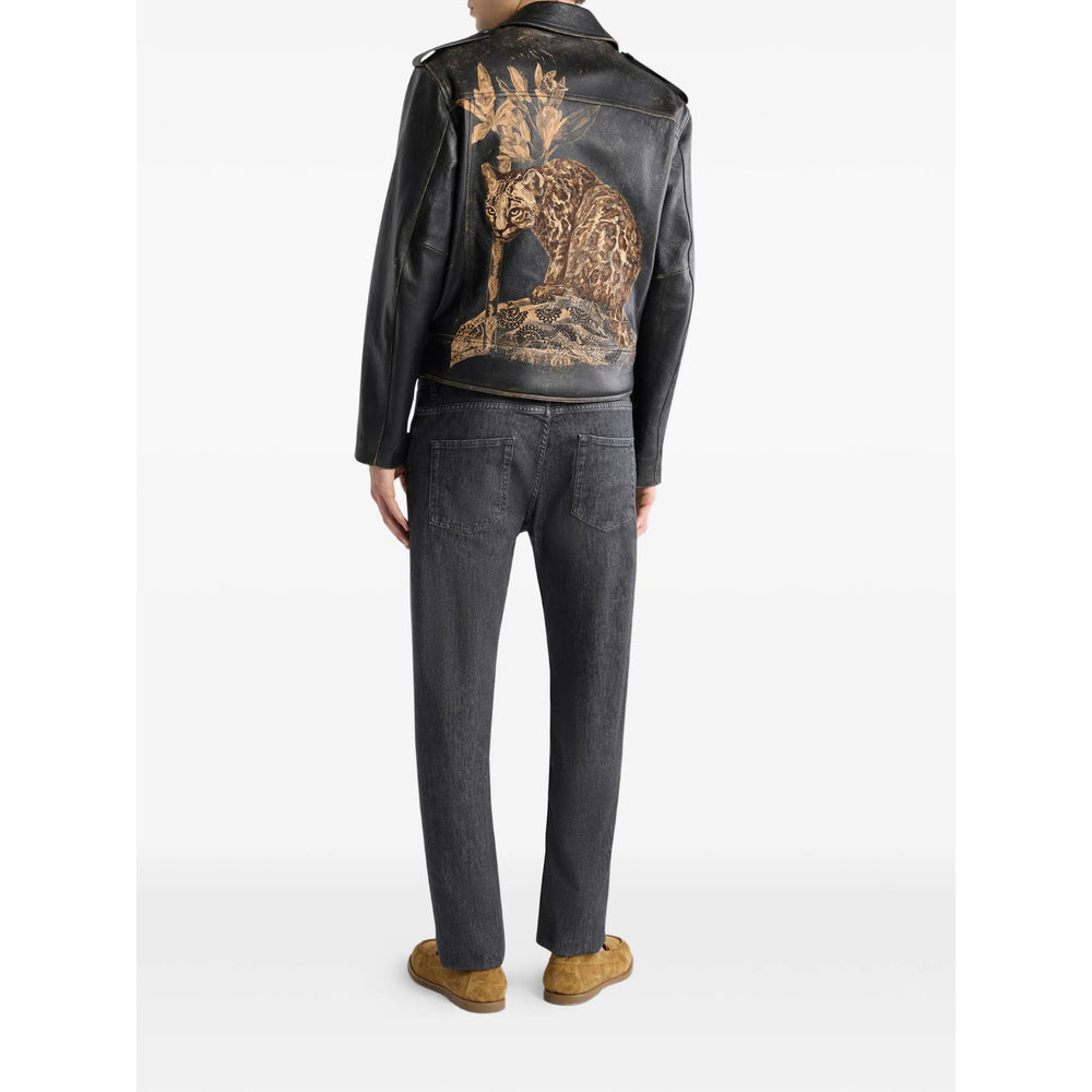 Etro Black Jackets - Leather Jackets Men ETRO