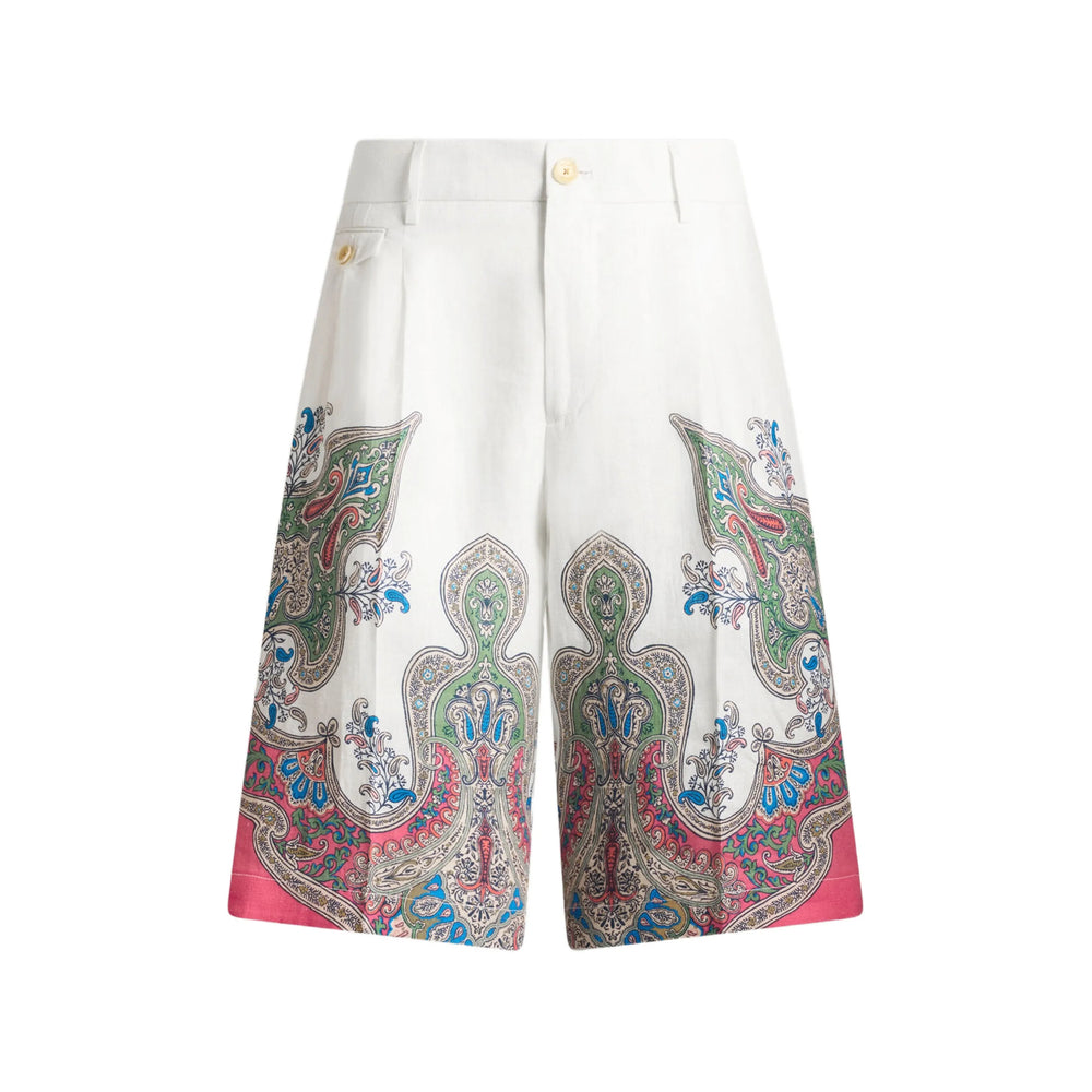 Etro White Shorts - Tailored Shorts Men ETRO