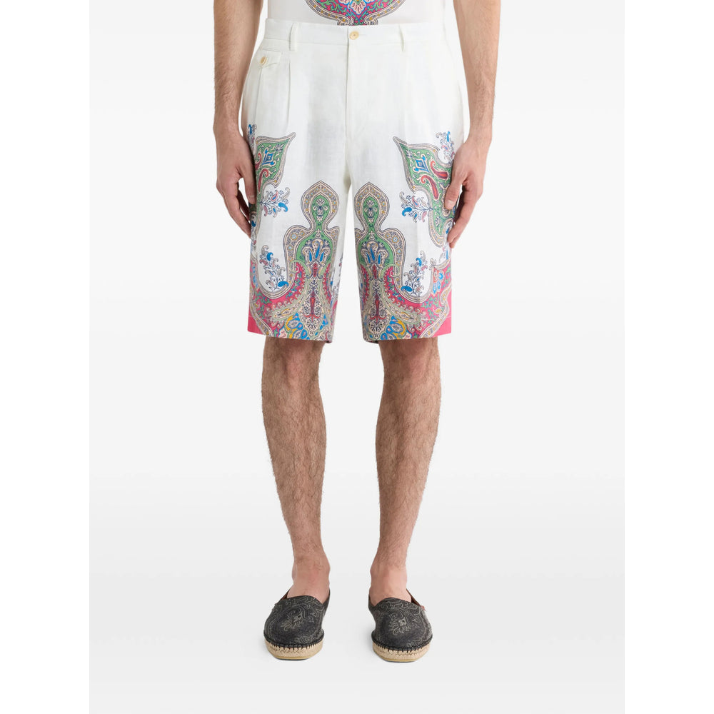 Etro White Shorts - Tailored Shorts Men ETRO