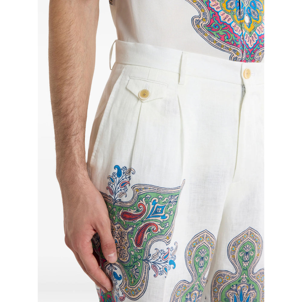 Etro White Shorts - Tailored Shorts Men ETRO