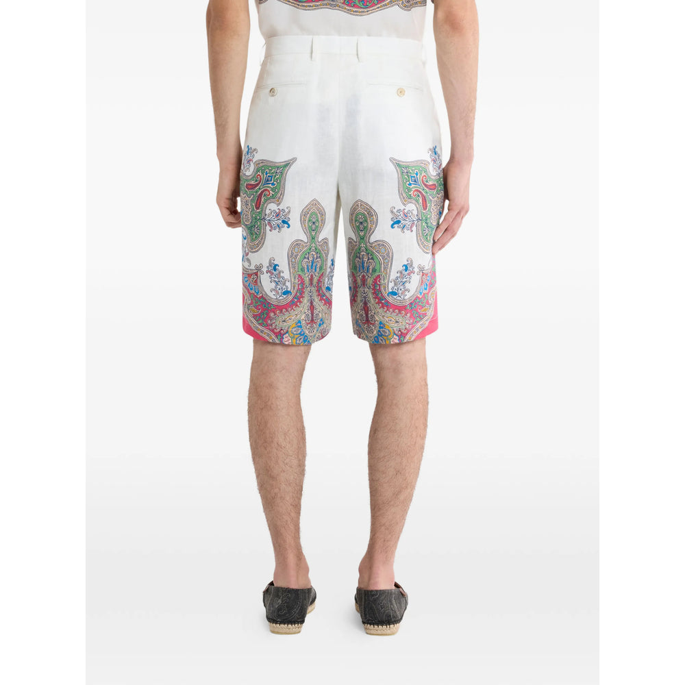 Etro White Shorts - Tailored Shorts Men ETRO