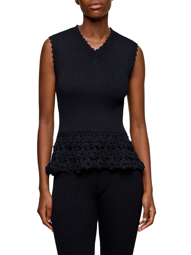 Ganni Women Vest In Cotton Crochet GANNI