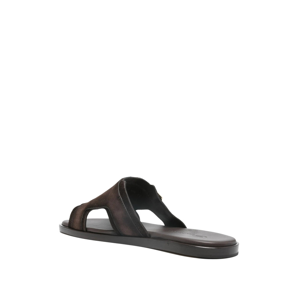 Santoni Brown Sandals Men SANTONI