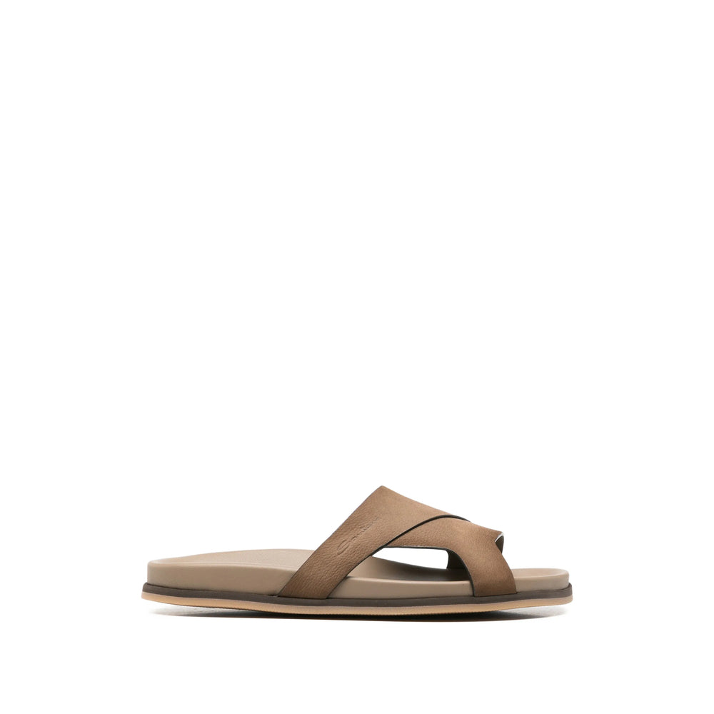 Santoni Brown Sandals Men SANTONI