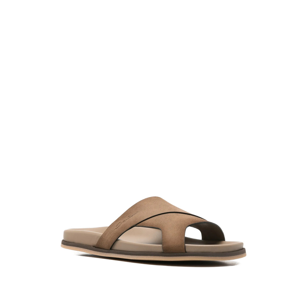 Santoni Brown Sandals Men SANTONI