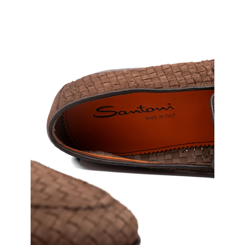Santoni Brown Loafers Men SANTONI