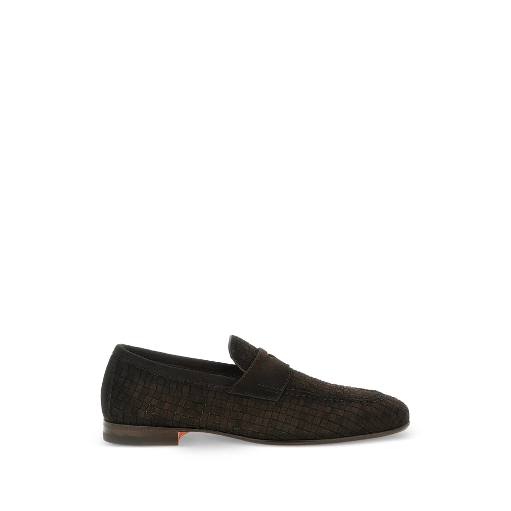Santoni Brown Loafers Men SANTONI