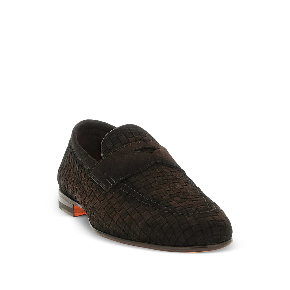 Santoni Brown Loafers Men SANTONI
