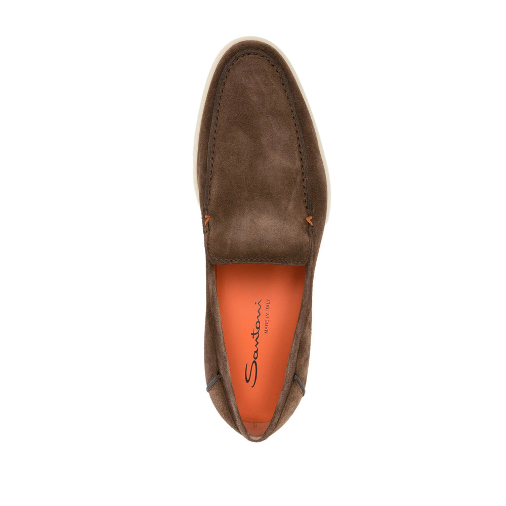 Santoni Brown Loafers Men SANTONI