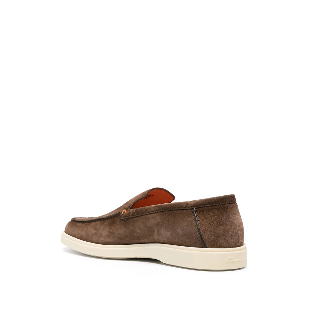 Santoni Brown Loafers Men SANTONI