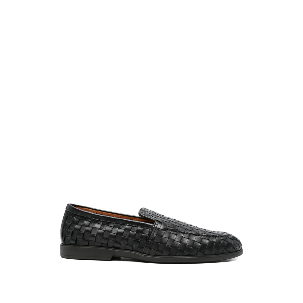 Santoni Black Loafers Men SANTONI
