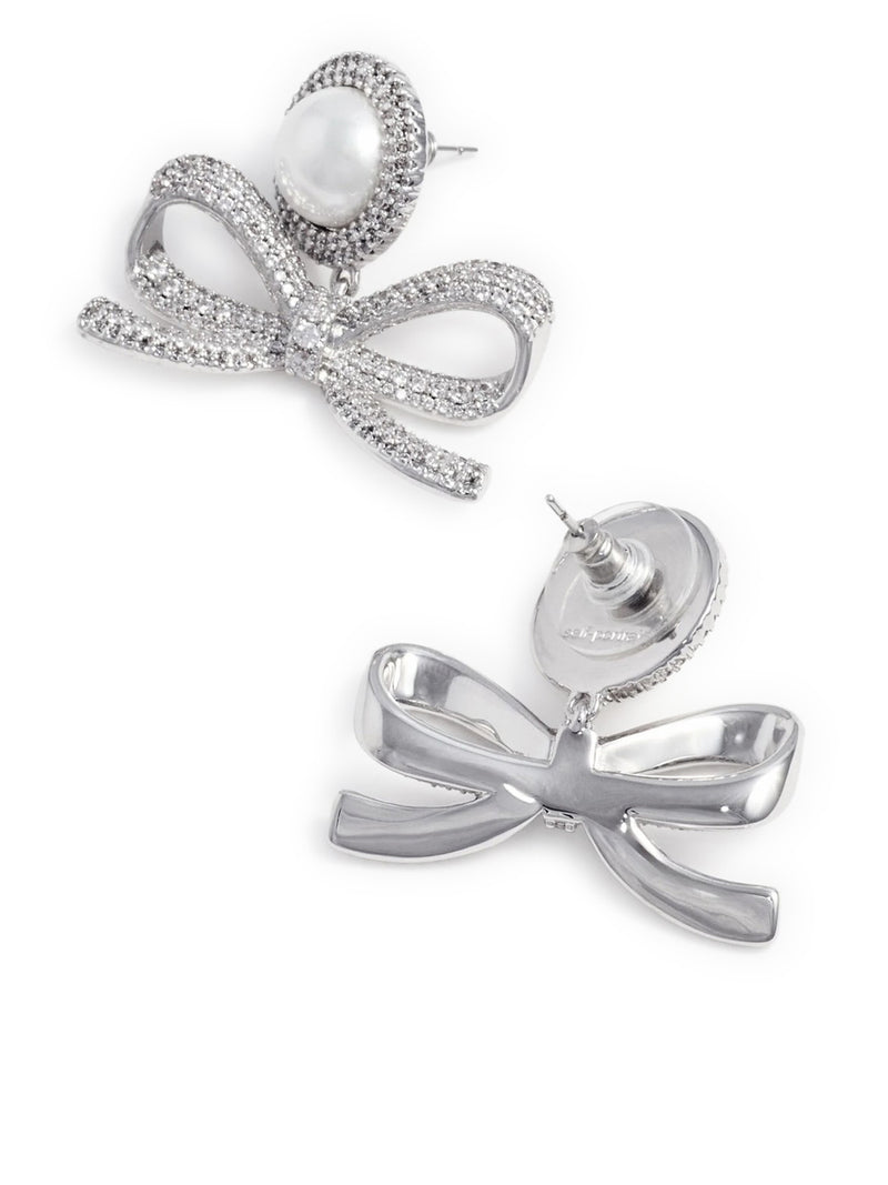 Self-Portrait Women Pearl Bow Dangle Earrings SELF-PORTRAIT