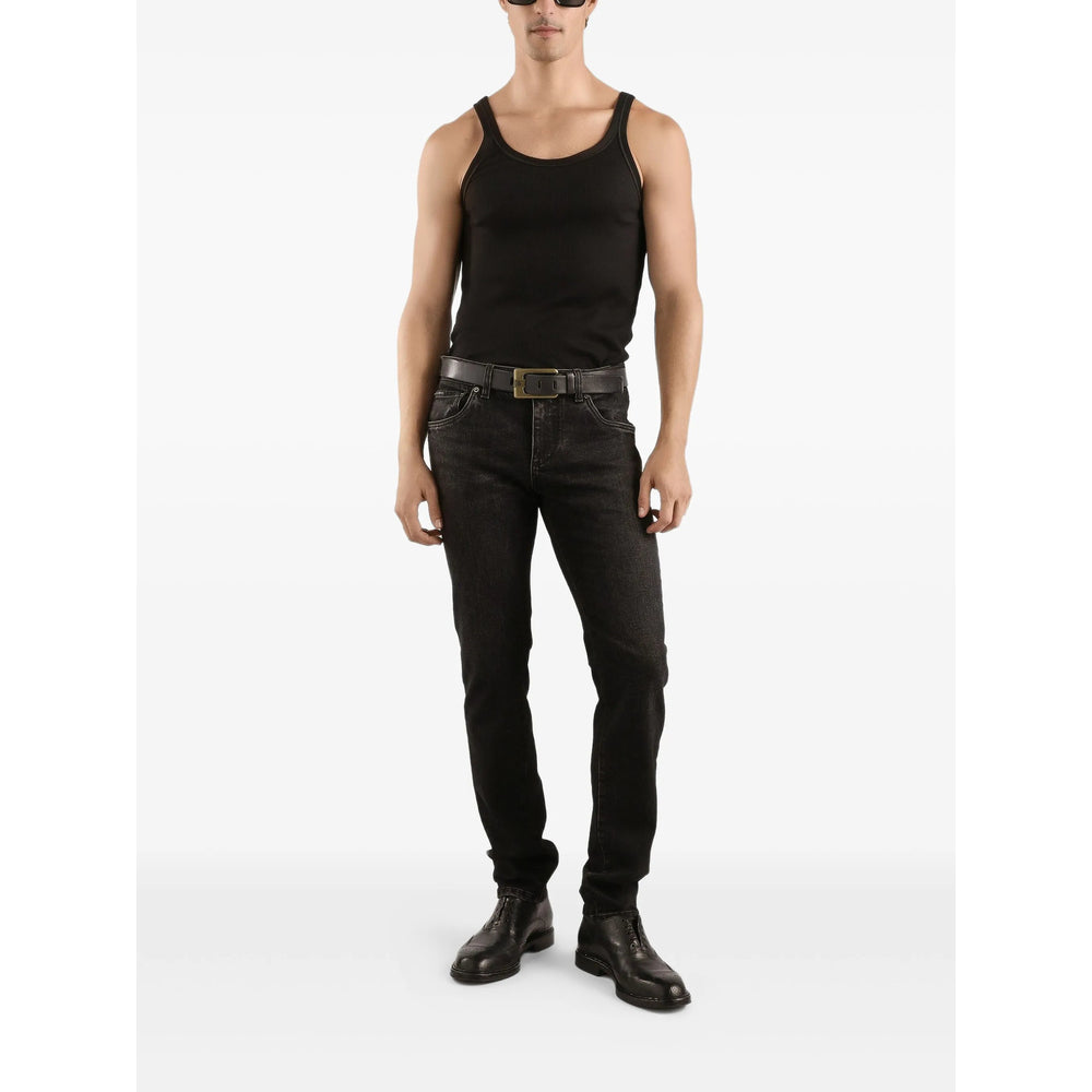 Dolce & Gabbana Black Denim - Regular & Straight-Leg Jeans Men DOLCE & GABBANA