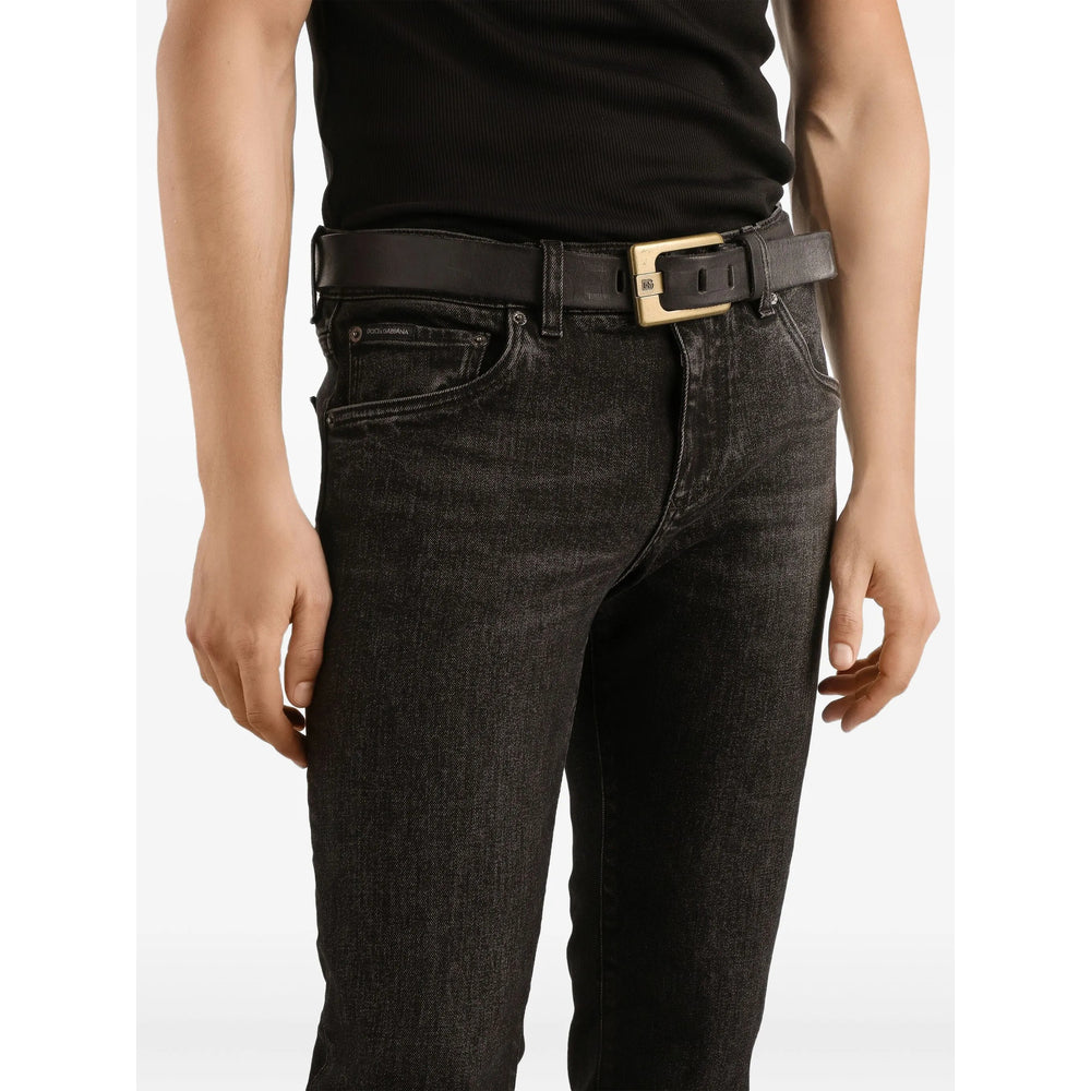 Dolce & Gabbana Black Denim - Regular & Straight-Leg Jeans Men DOLCE & GABBANA