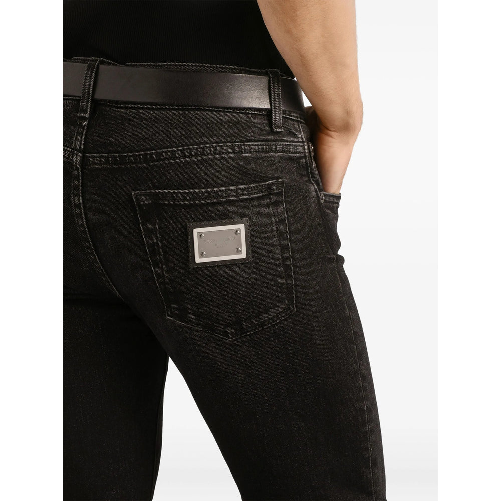 Dolce & Gabbana Black Denim - Regular & Straight-Leg Jeans Men DOLCE & GABBANA
