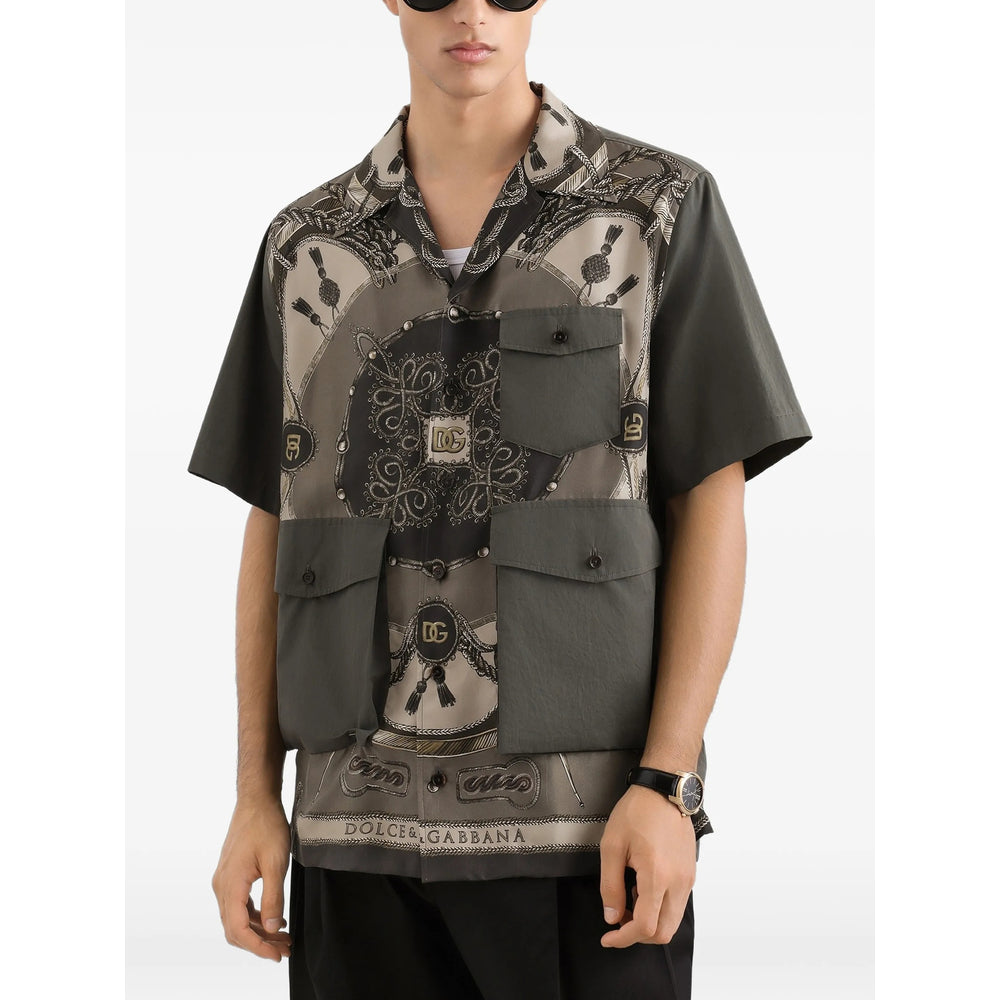 Dolce & Gabbana Grey Shirts Men DOLCE & GABBANA