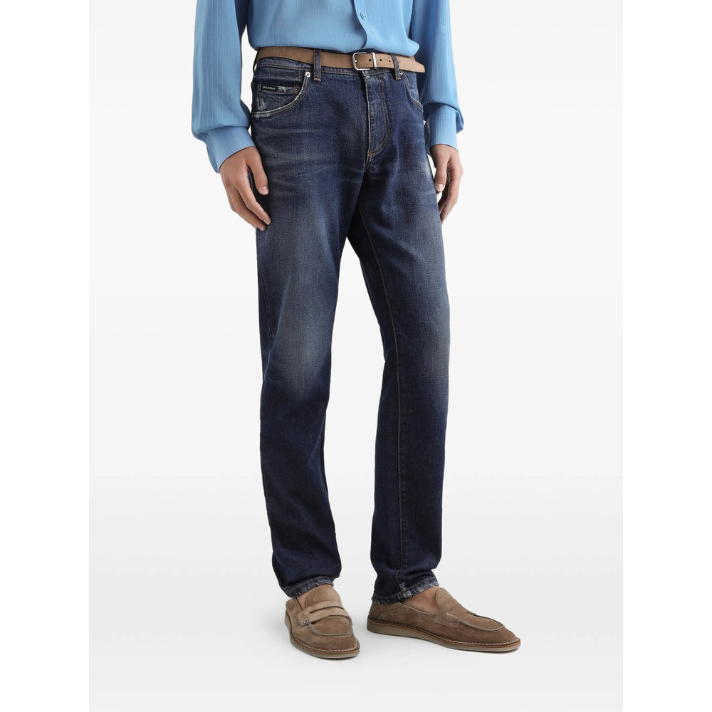 Dolce & Gabbana Blue Denim - Regular & Straight-Leg Jeans Men DOLCE & GABBANA
