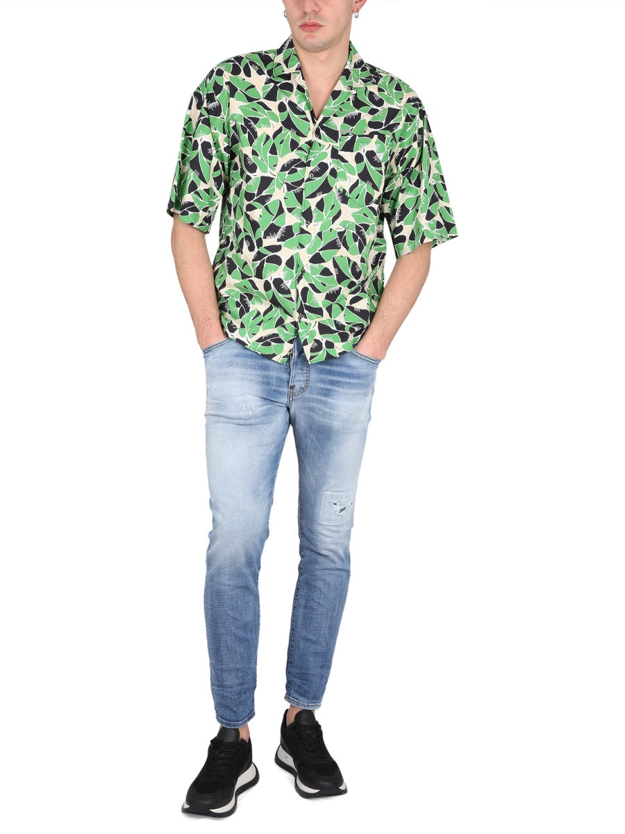 Dsquared Men Bowling Collar Shirt DSQUARED2