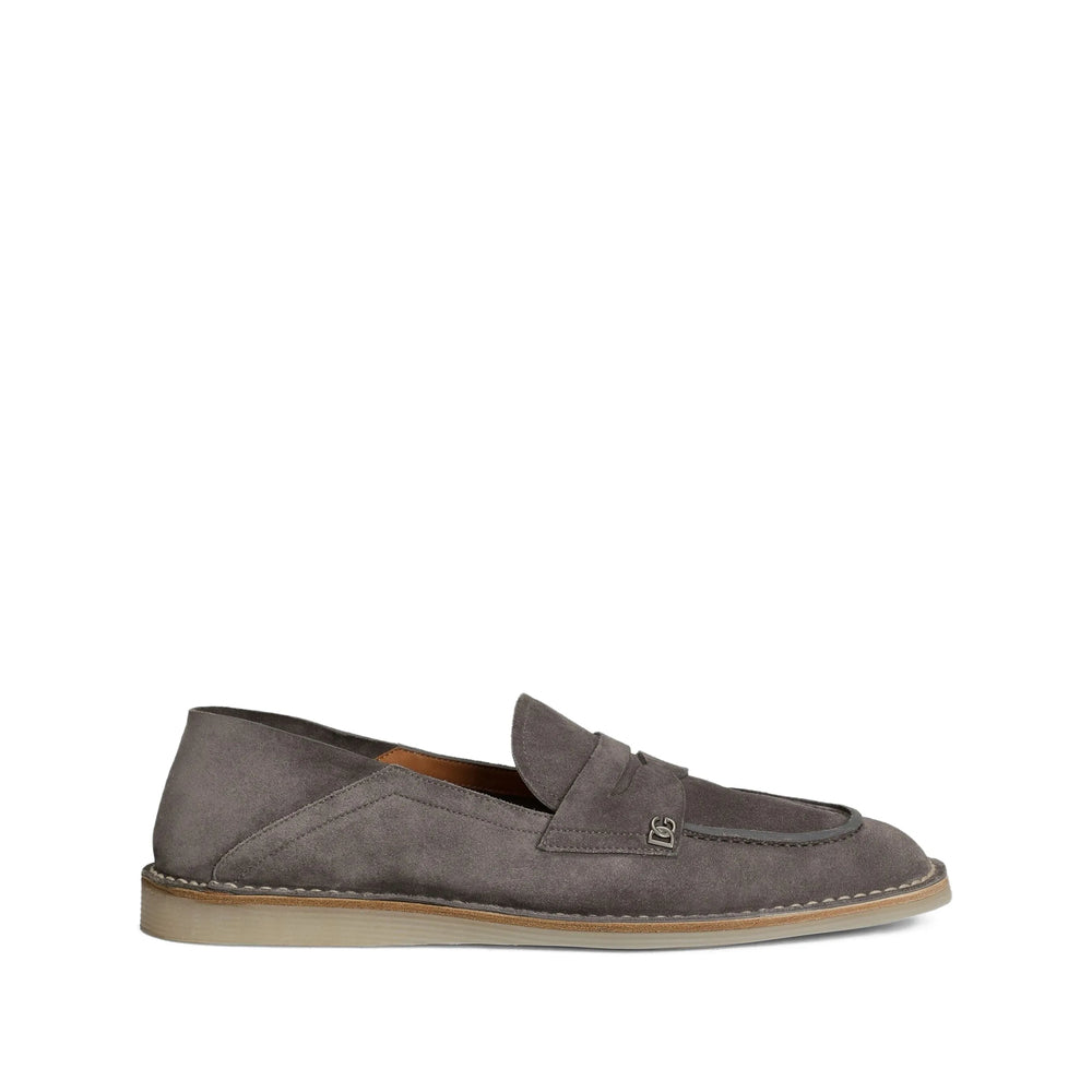 Dolce & Gabbana Grey Loafers Men DOLCE & GABBANA