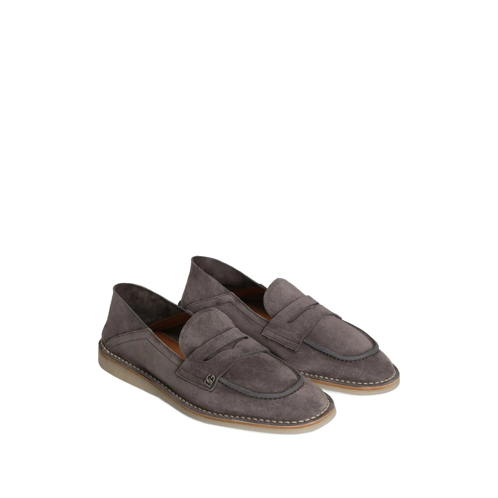 Dolce & Gabbana Grey Loafers Men DOLCE & GABBANA