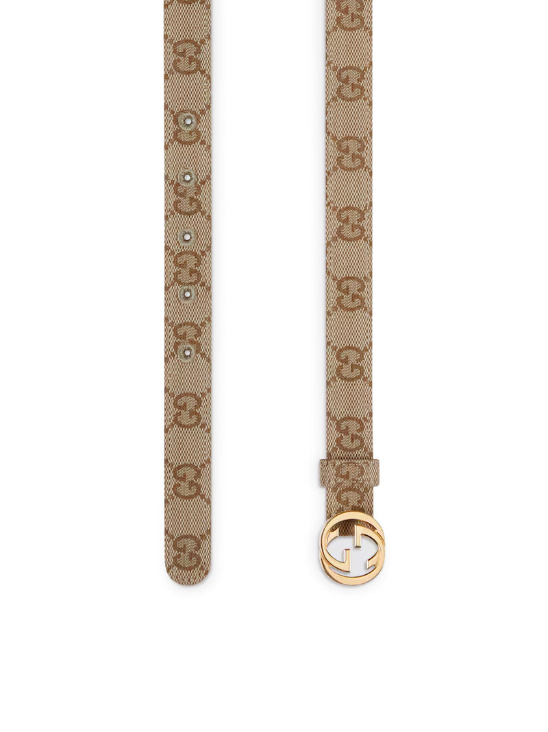 Gucci Women Thin Belt With Gg Cross Buckle GUCCI