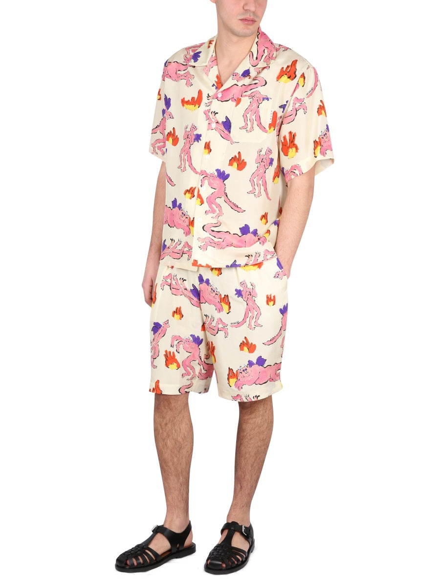 Marni Men Bermuda Shorts With Print MARNI