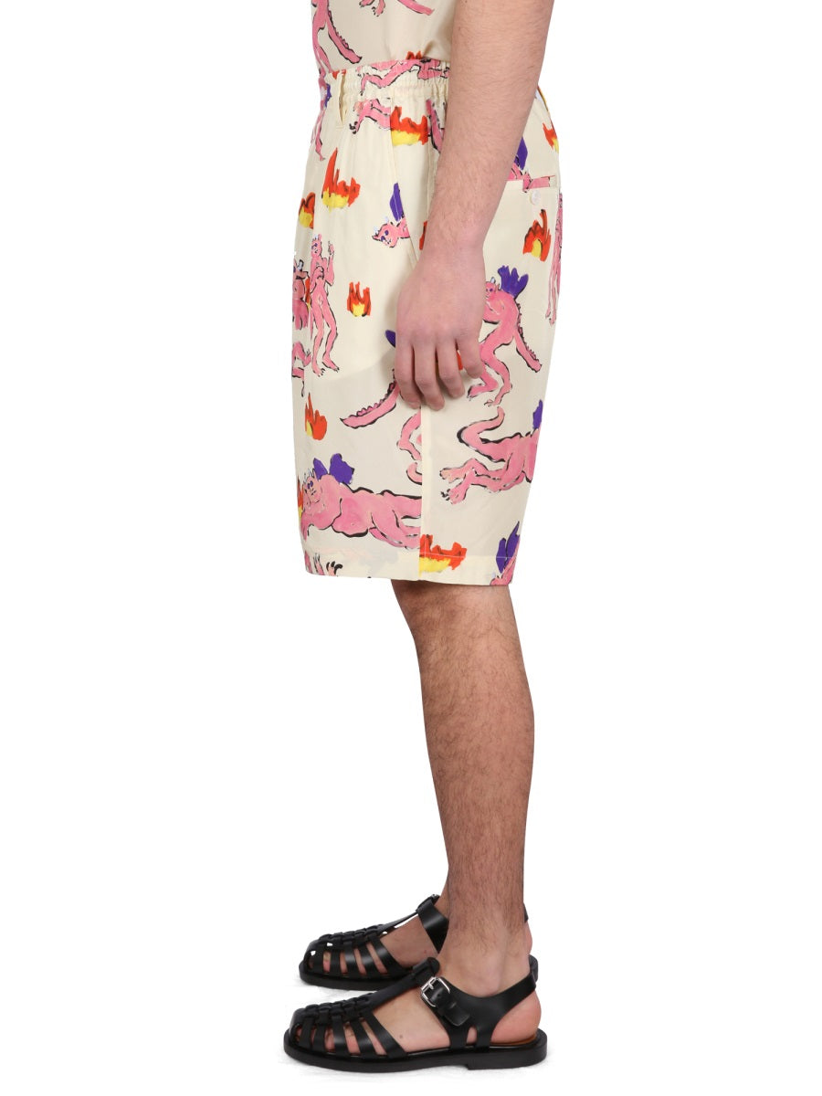 Marni Men Bermuda Shorts With Print MARNI