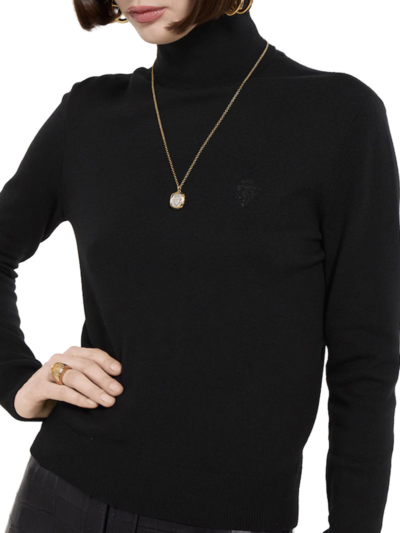 Gucci Women Wool Turtleneck With Embroidery GUCCI