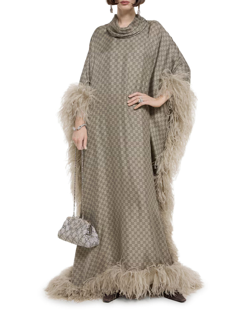 Gucci Women Long Printed Silk Twill Dress GUCCI