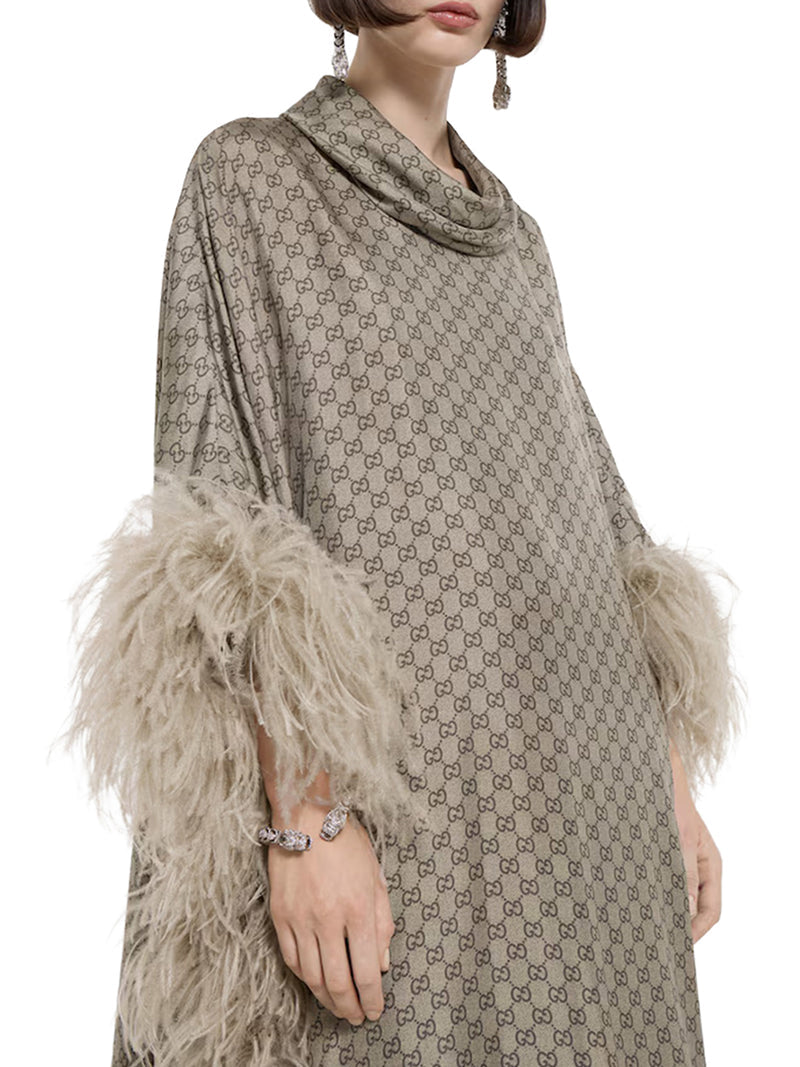 Gucci Women Long Printed Silk Twill Dress GUCCI